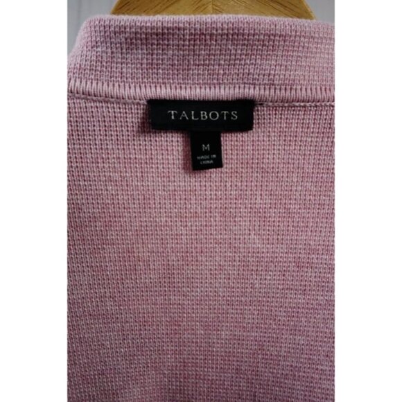 TALBOTS PINK CARDIGAN Open Sweater Blazer Size M - Picture 5 of 8